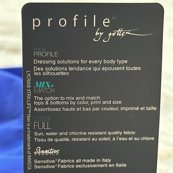 Profile by Gottex Women’s Royal Blue "TUTTI FRUTTI" Tankini Top Size 6 NEW - Picture 7 of 16